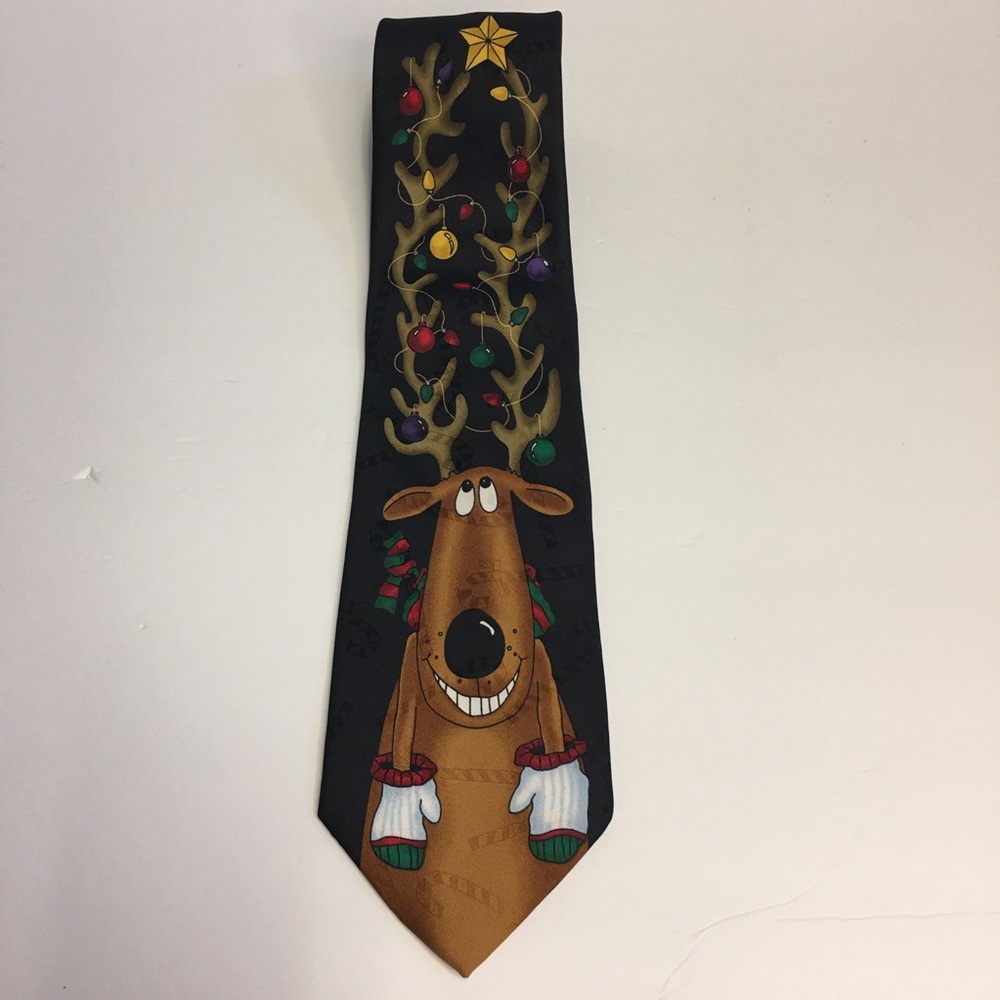 VTG Hallmark SpecialTies YuleTie Christmas Lights Funny OfficeWear Party Festive